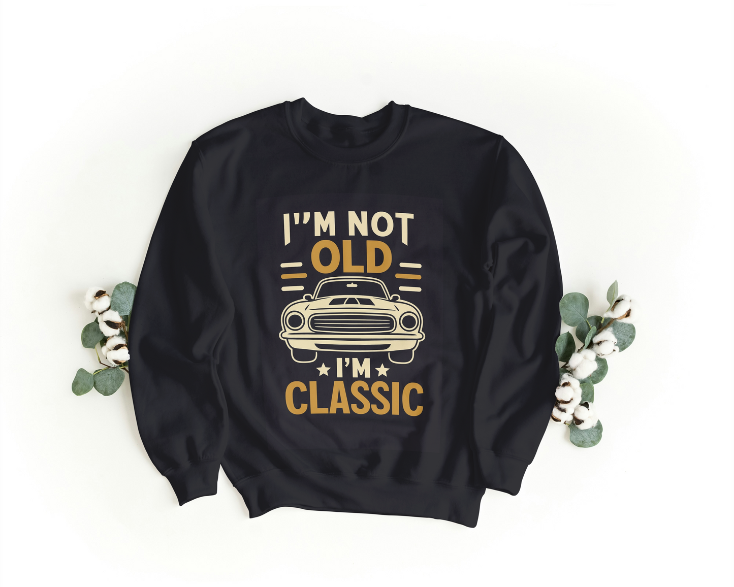 I’m Not Old I’m Classic Sweatshirt – Vintage Car Graphic | wearGenZyn