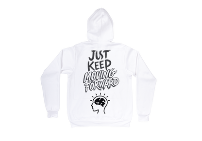 : Loyalty 404 Not Found White Hoodie – Gen Z Streetwear | WearGenZYNJust Keep Moving Forward White Hoodie – Motivational Streetwear | WearGenZYN