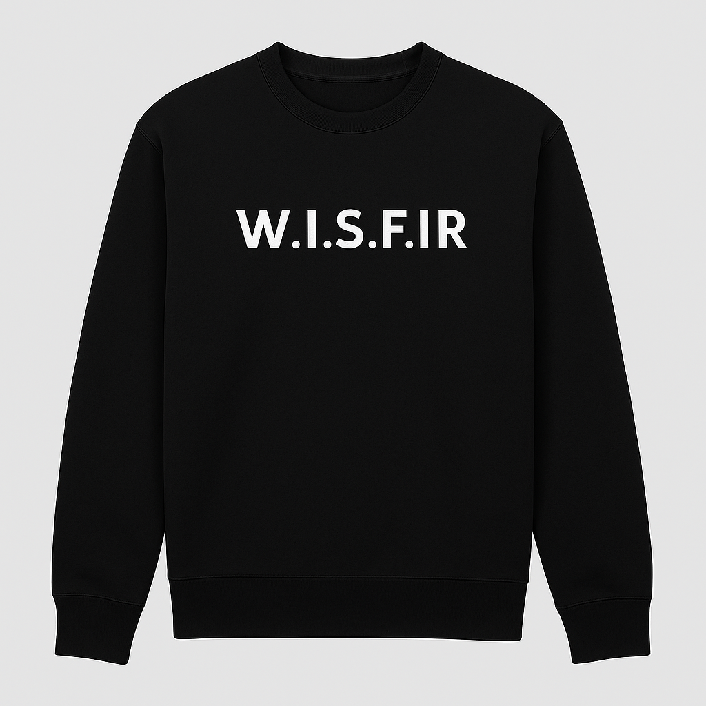 WORK IN SILENCE. FLEX IN RESULTS. – Unisex Oversized Streetwear Sweatshirt | W.I.S.F.I.R | Black & White | WearGenZYN