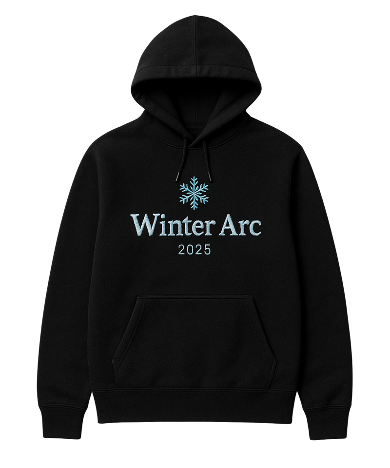 Here’s your Shopify upload format for the “Winter Arc” Embroidered Hoodie 👇