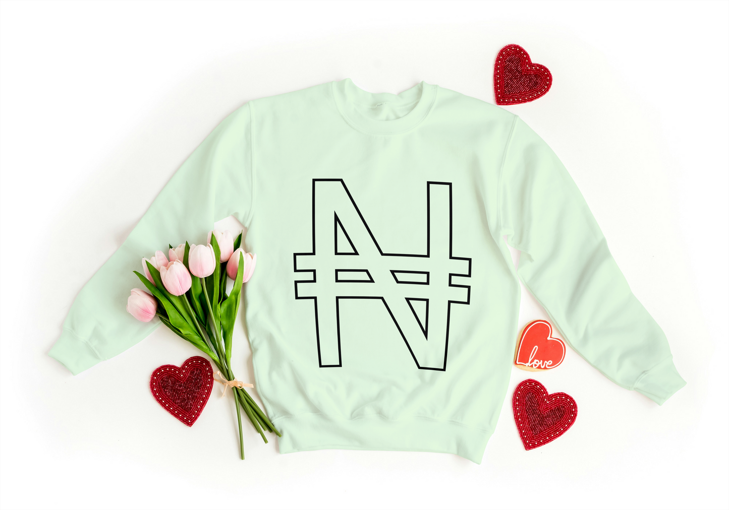 Minimalist Naira Symbol Sweatshirt – Unisex Streetwear